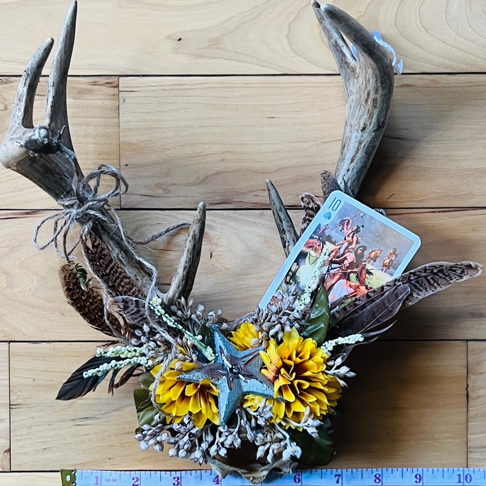 Authentic antler art made by me western home decorone of a kind statement piece - Picture 15 of 15